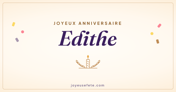 Image « Joyeux anniversaire Edithe » au format large