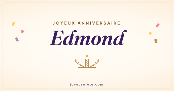 Image « Joyeux anniversaire Edmond » au format large