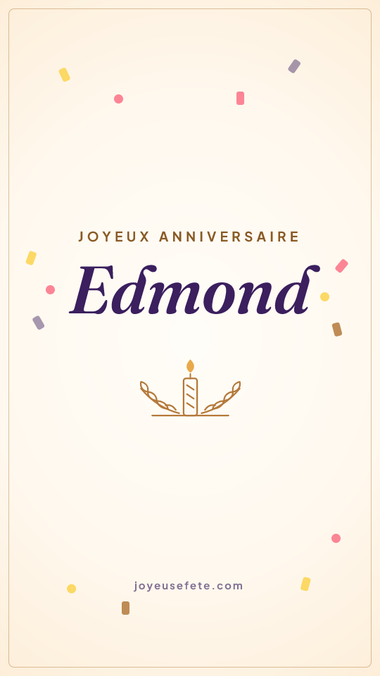 Image « Joyeux anniversaire Edmond » au format story
