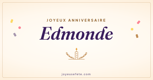 Image « Joyeux anniversaire Edmonde » au format large