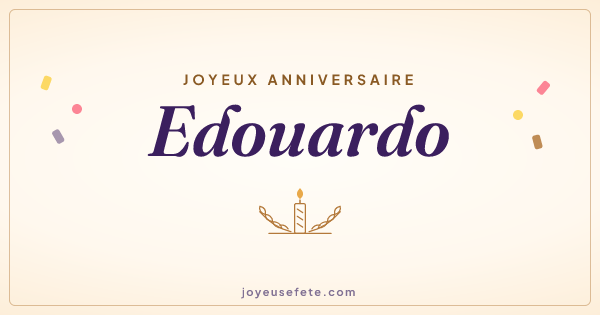 Image « Joyeux anniversaire Edouardo » au format large