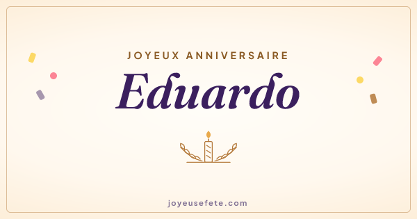 Image « Joyeux anniversaire Eduardo » au format large