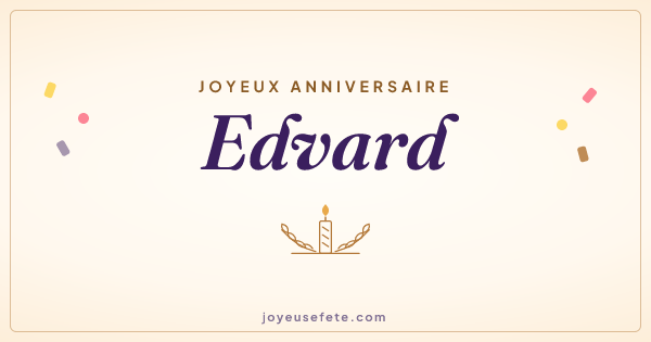 Image « Joyeux anniversaire Edvard » au format large