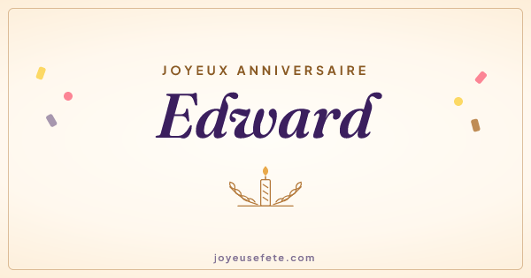 Image « Joyeux anniversaire Edward » au format large