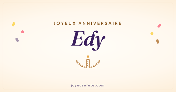 Image « Joyeux anniversaire Edy » au format large