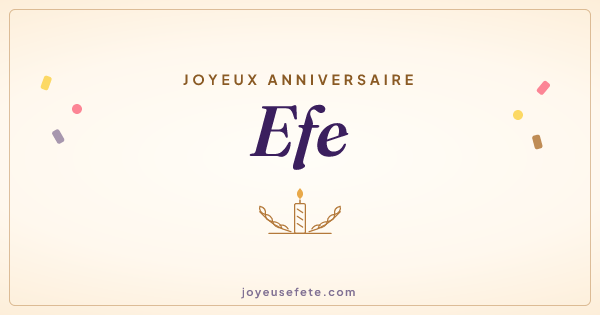 Image « Joyeux anniversaire Efe » au format large