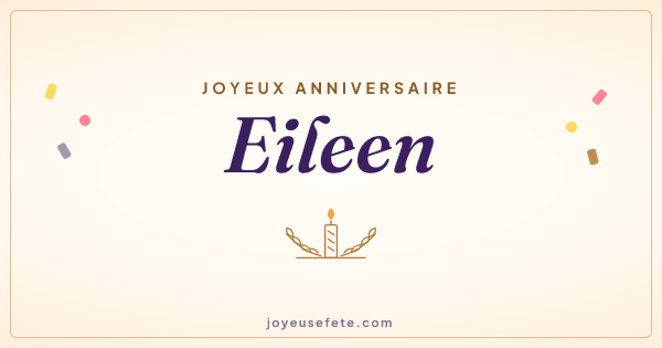 Image « Joyeux anniversaire Eileen » au format large
