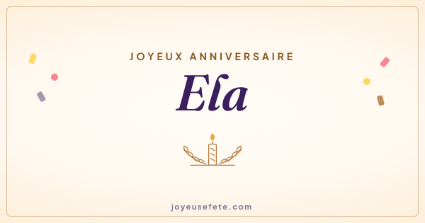 Image « Joyeux anniversaire Ela » au format large