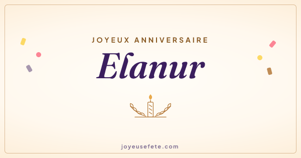 Image « Joyeux anniversaire Elanur » au format large