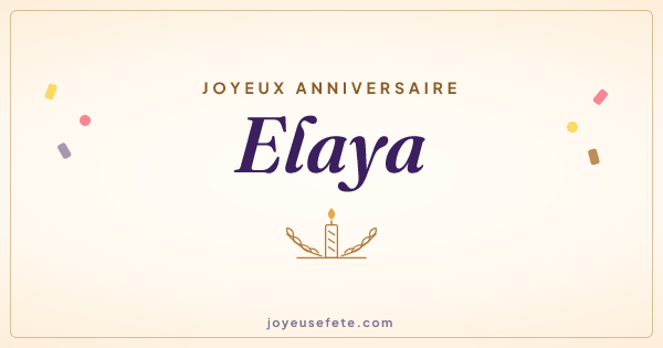 Image « Joyeux anniversaire Elaya » au format large