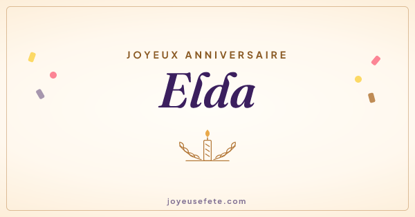 Image « Joyeux anniversaire Elda » au format large