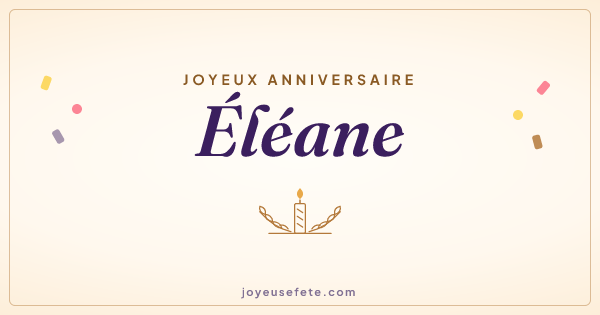 Image « Joyeux anniversaire Eléane » au format large