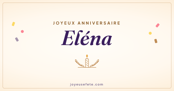 Image « Joyeux anniversaire Eléna » au format large