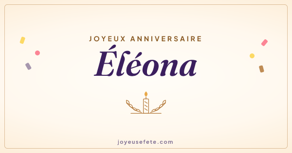 Image « Joyeux anniversaire Eléona » au format large