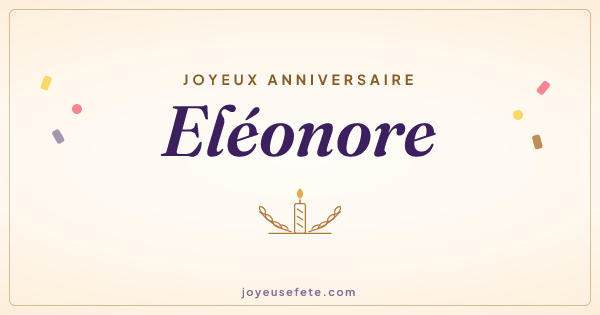 Image « Joyeux anniversaire Eléonore » au format large