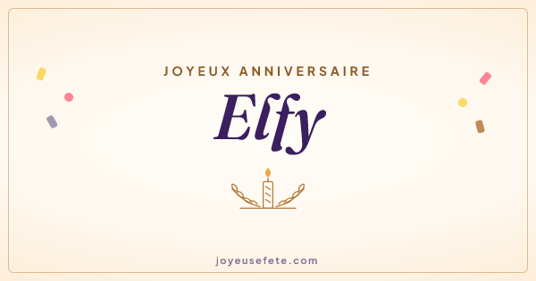 Image « Joyeux anniversaire Elfy » au format large