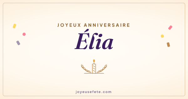 Image « Joyeux anniversaire Élia » au format large