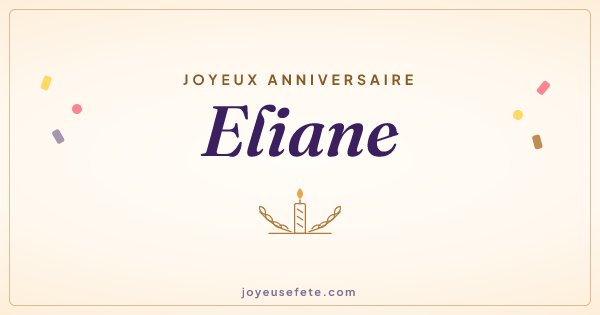 Image « Joyeux anniversaire Eliane » au format large