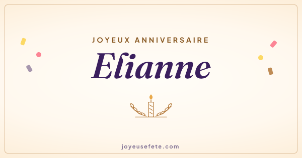 Image « Joyeux anniversaire Elianne » au format large