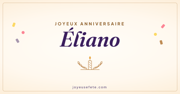 Image « Joyeux anniversaire Éliano » au format large