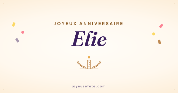Image « Joyeux anniversaire Elie » au format large