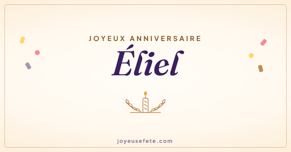 Image « Joyeux anniversaire Éliel » au format large