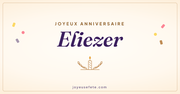 Image « Joyeux anniversaire Eliezer » au format large