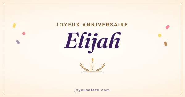 Image « Joyeux anniversaire Elijah » au format large