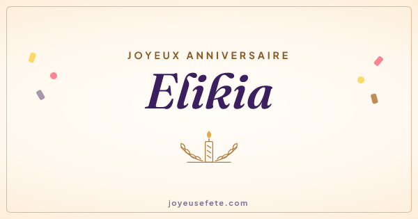 Image « Joyeux anniversaire Elikia » au format large