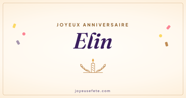 Image « Joyeux anniversaire Elin » au format large