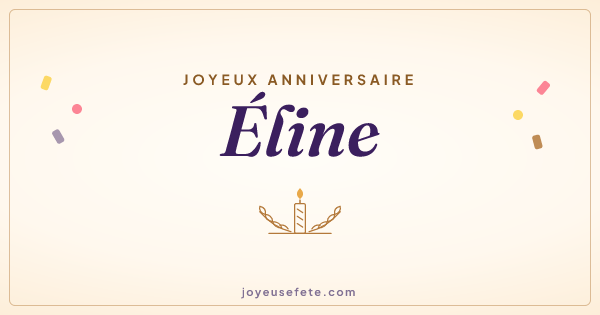 Image « Joyeux anniversaire Éline » au format large