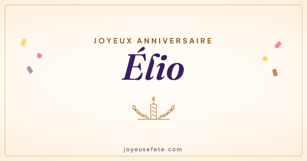Image « Joyeux anniversaire Élio » au format large