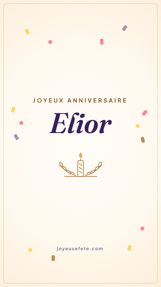 Image « Joyeux anniversaire Elior » au format story