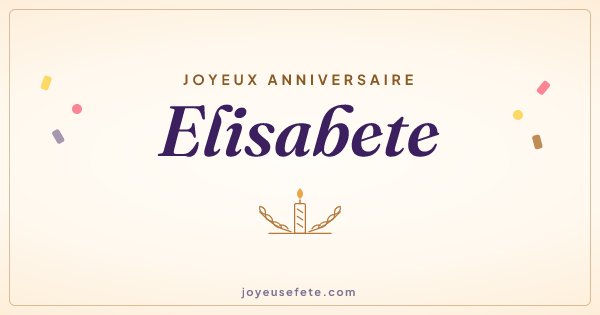 Image « Joyeux anniversaire Elisabete » au format large