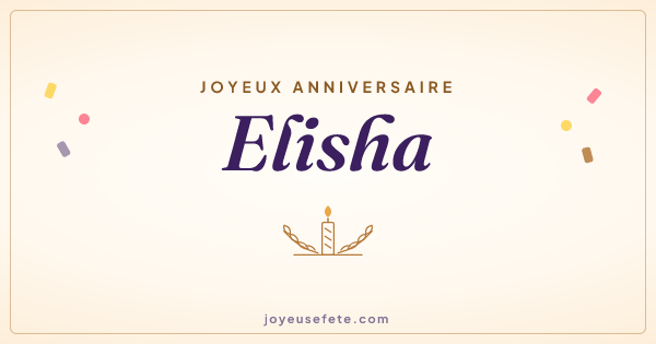 Image « Joyeux anniversaire Elisha » au format large