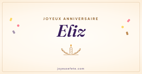 Image « Joyeux anniversaire Eliz » au format large