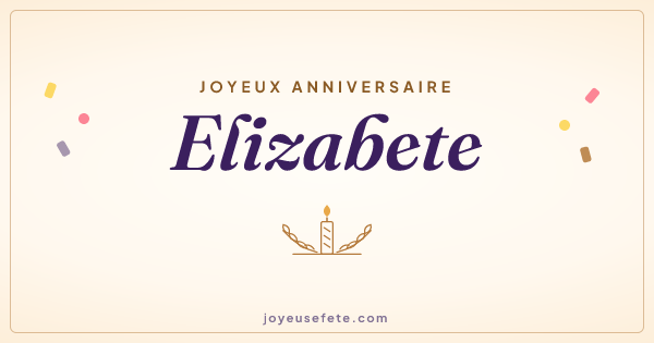 Image « Joyeux anniversaire Elizabete » au format large