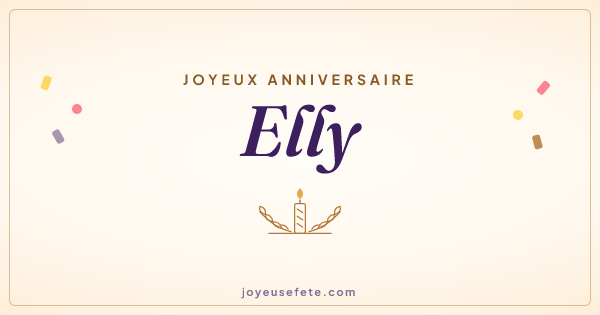 Image « Joyeux anniversaire Elly » au format large