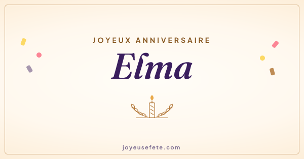 Image « Joyeux anniversaire Elma » au format large