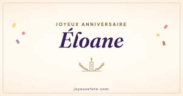 Image « Joyeux anniversaire Éloane » au format large