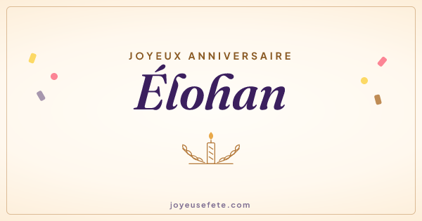 Image « Joyeux anniversaire Élohan » au format large