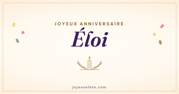 Image « Joyeux anniversaire Éloi » au format large
