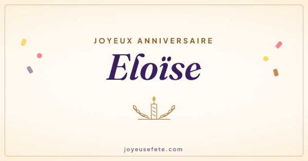 Image « Joyeux anniversaire Eloïse » au format large