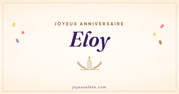 Image « Joyeux anniversaire Eloy » au format large