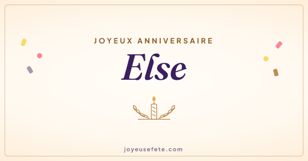 Image « Joyeux anniversaire Else » au format large