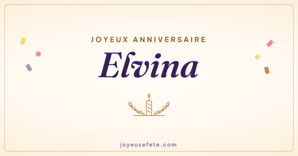 Image « Joyeux anniversaire Elvina » au format large