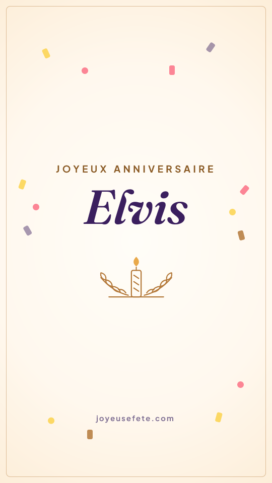 Image « Joyeux anniversaire Elvis » au format story