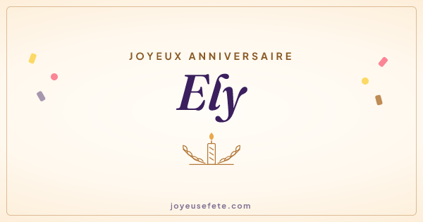 Image « Joyeux anniversaire Ely » au format large