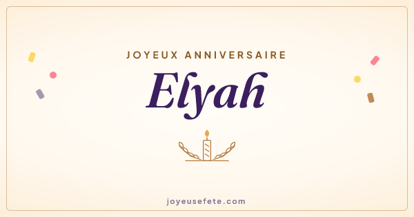 Image « Joyeux anniversaire Elyah » au format large