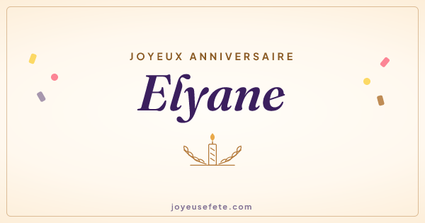 Image « Joyeux anniversaire Elyane » au format large